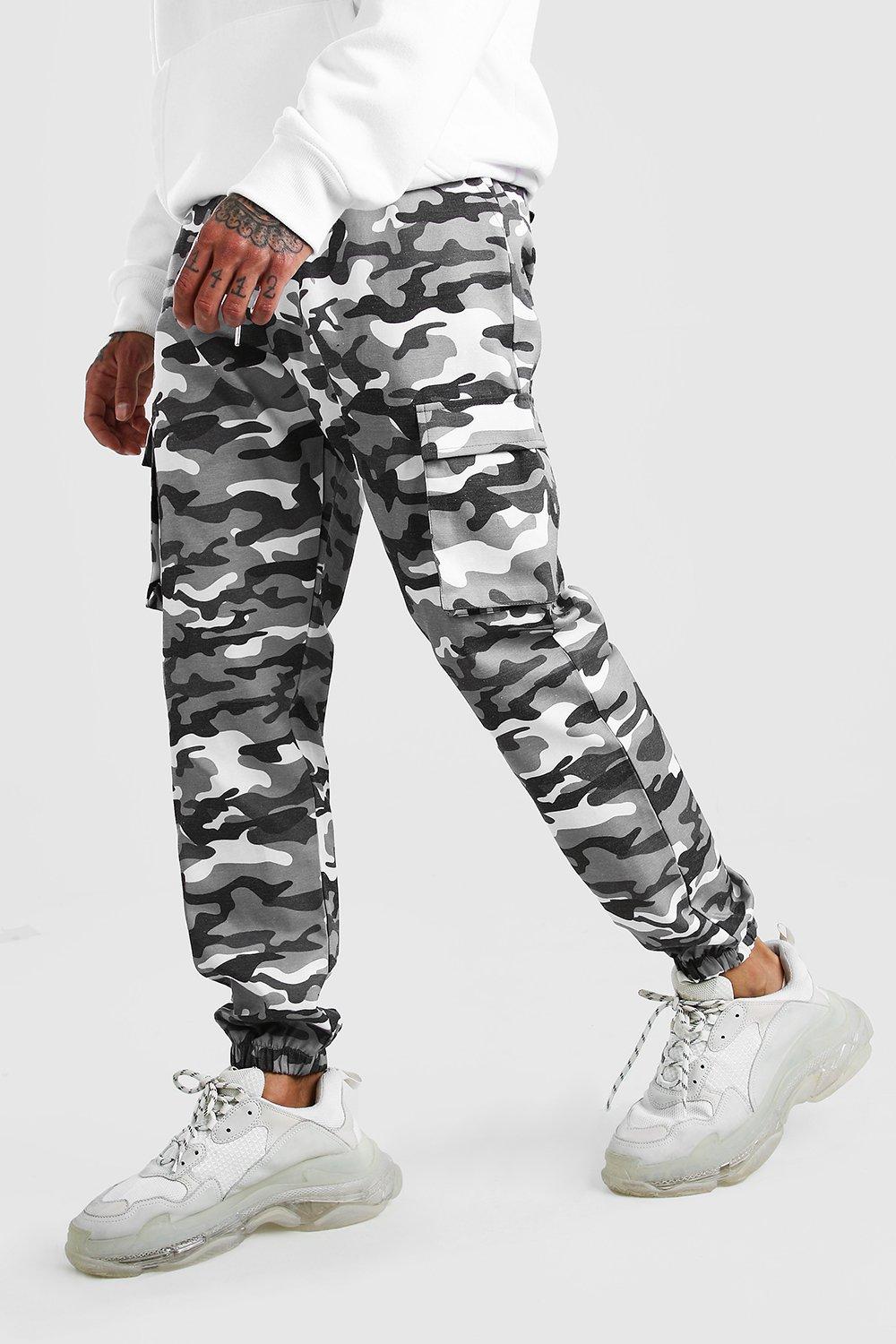 gray camouflage pants