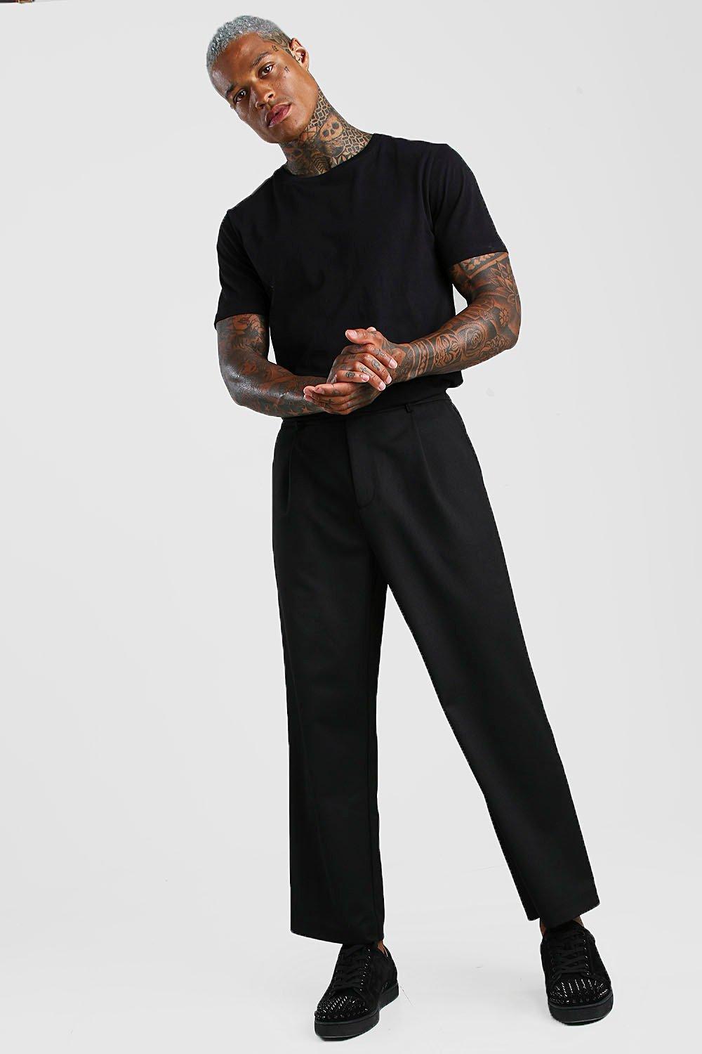 Wide leg 2025 cropped pants men