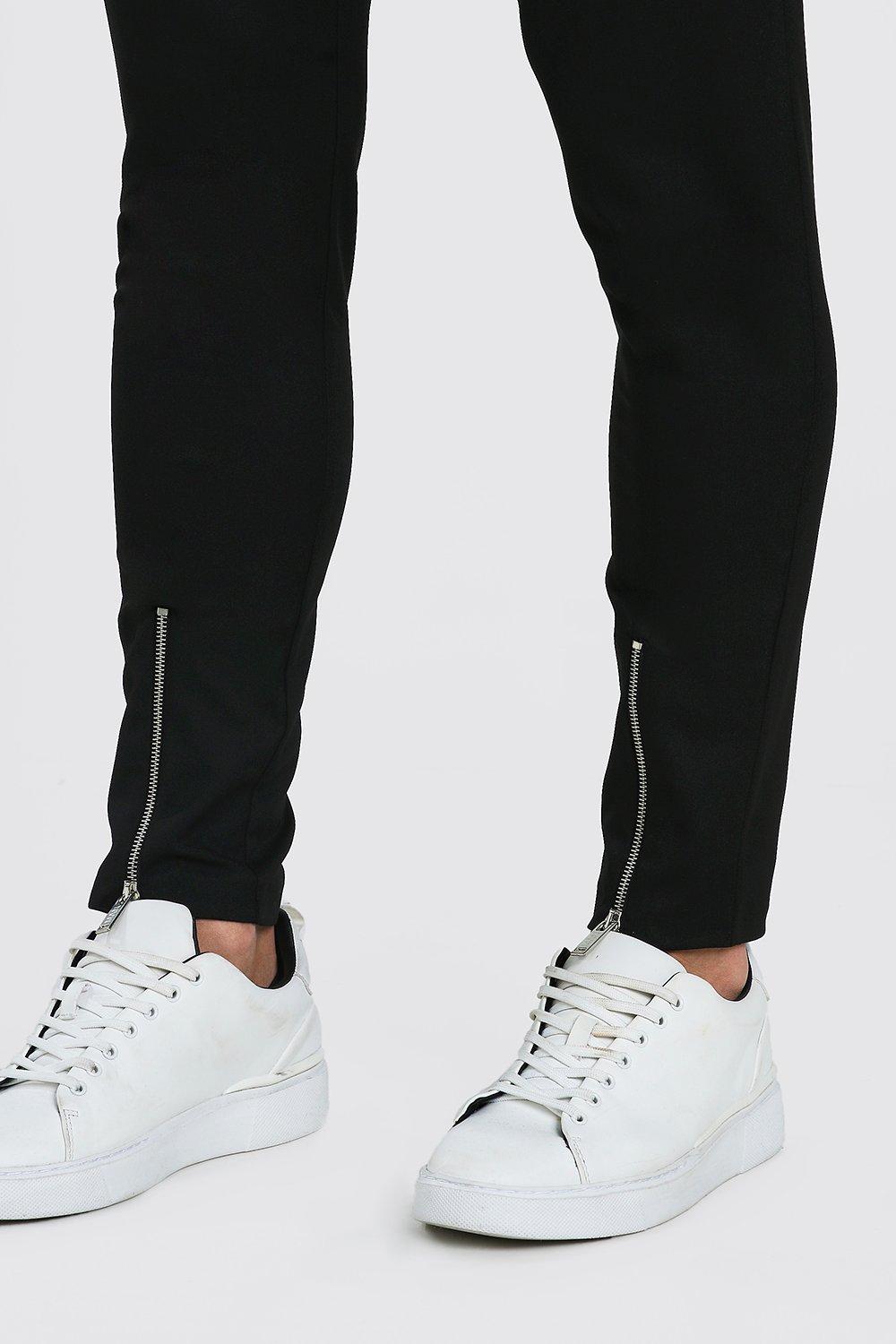 Super Skinny Trouser With Front Ankle Zip boohoo