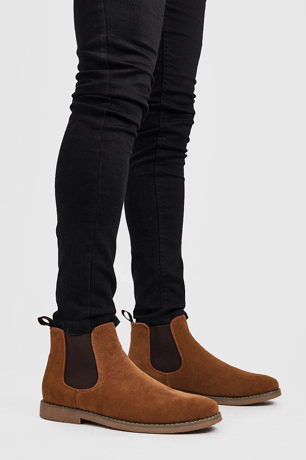 chelsea boots faux suede