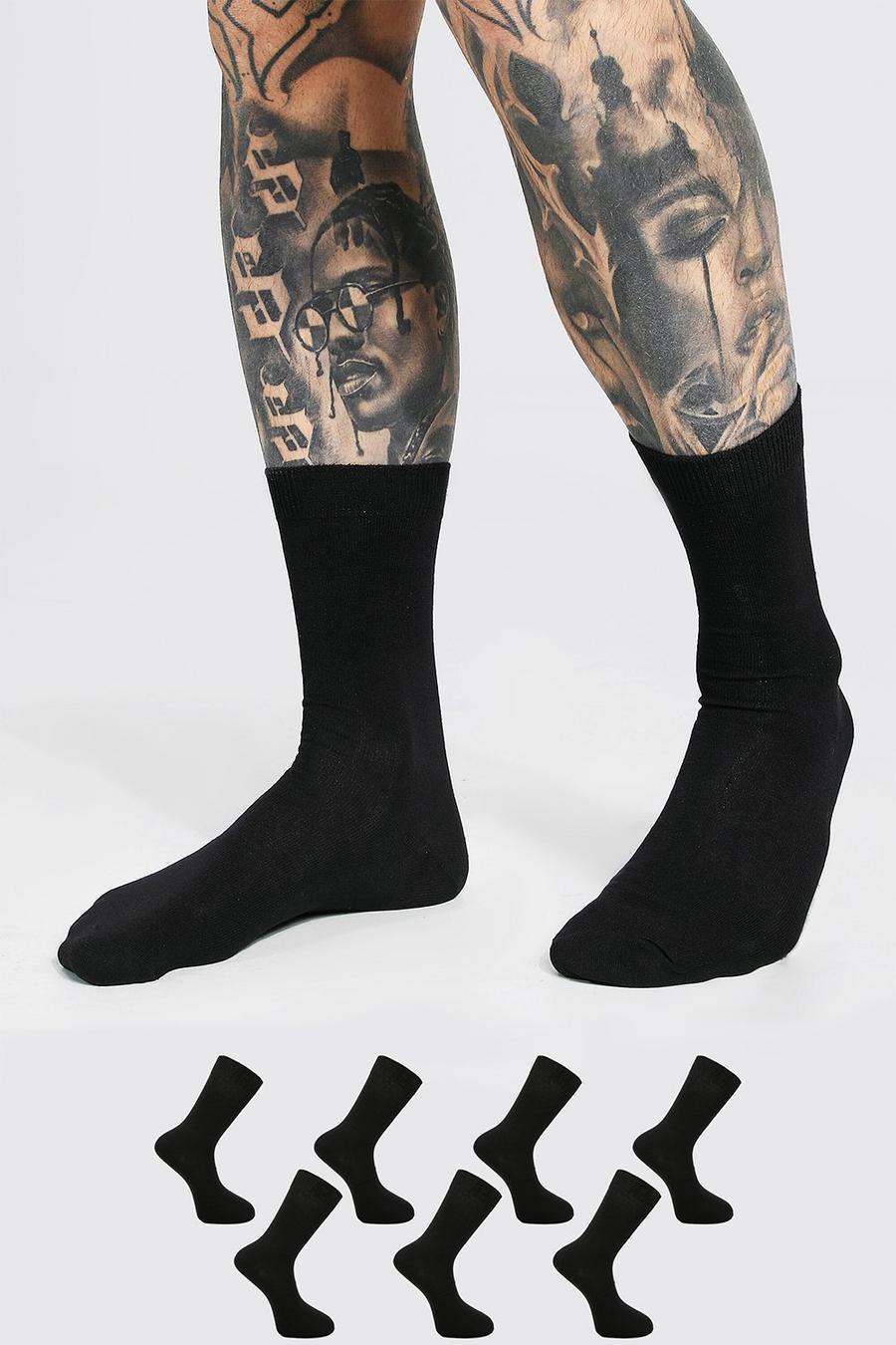 Black 7 Pack Suit Socks image number 1