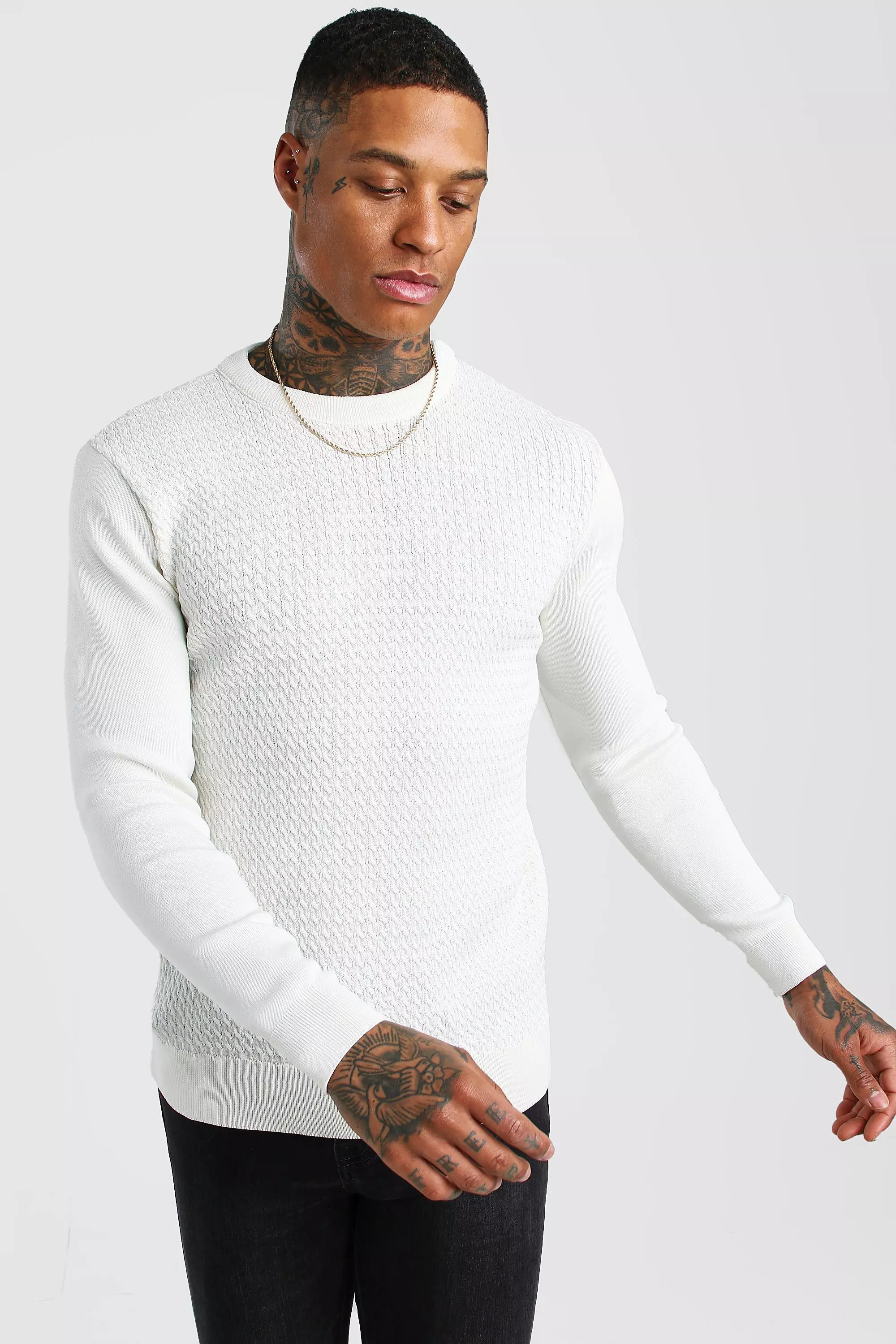 Grey muscle outlet fit jumper