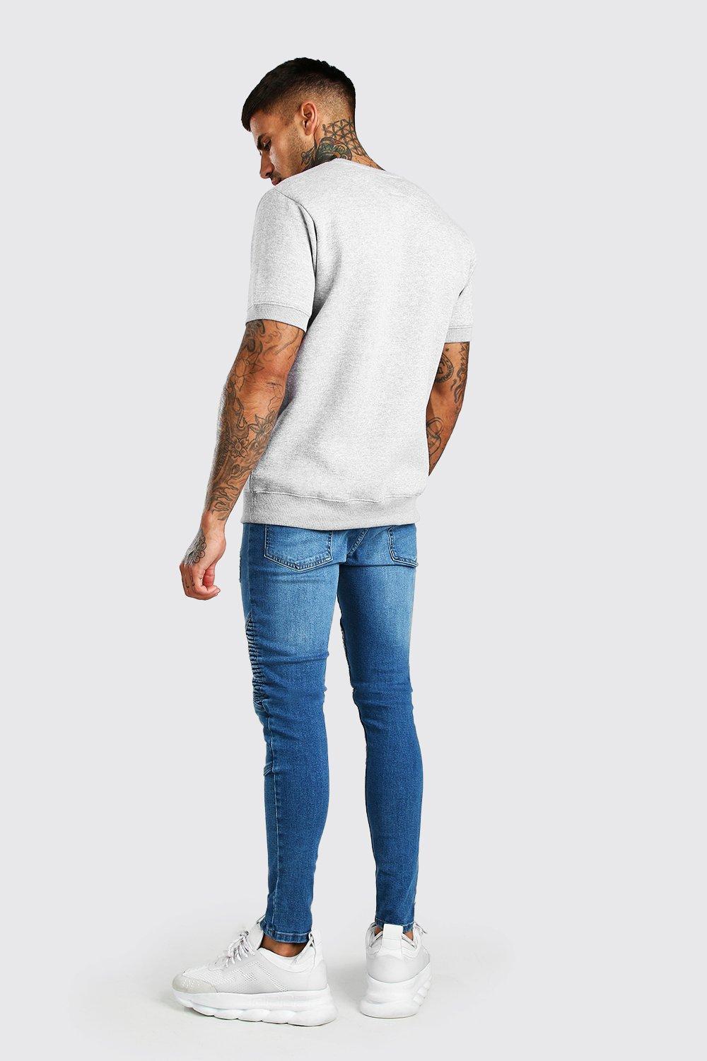 spray on skinny biker jeans with zips