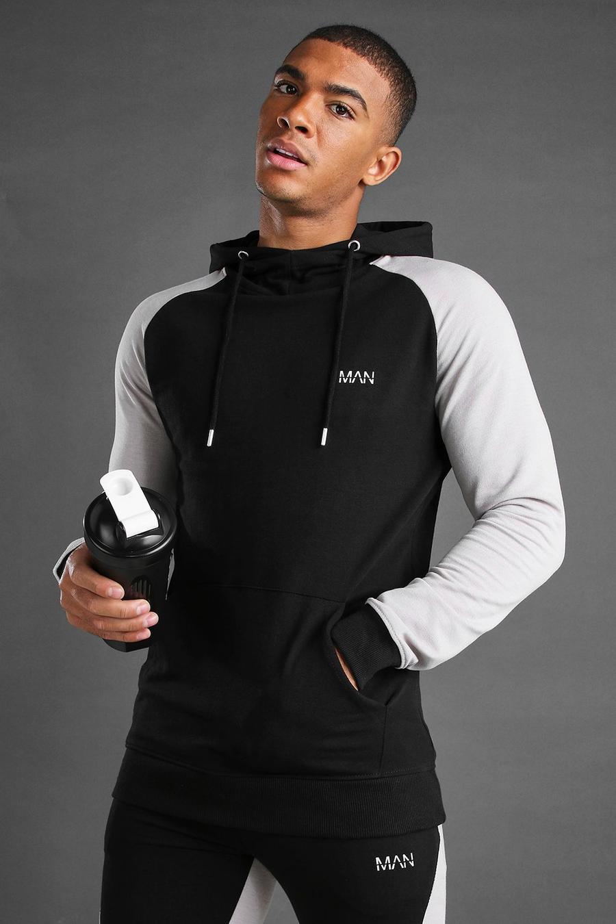 MAN Colour Block Hoodie With Contrast Arms image number 1
