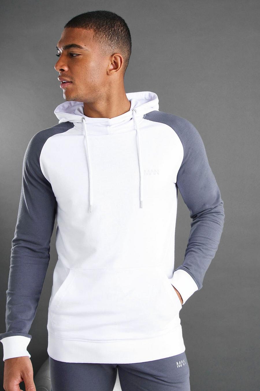 MAN Colour Block Hoodie With Contrast Arms image number 1