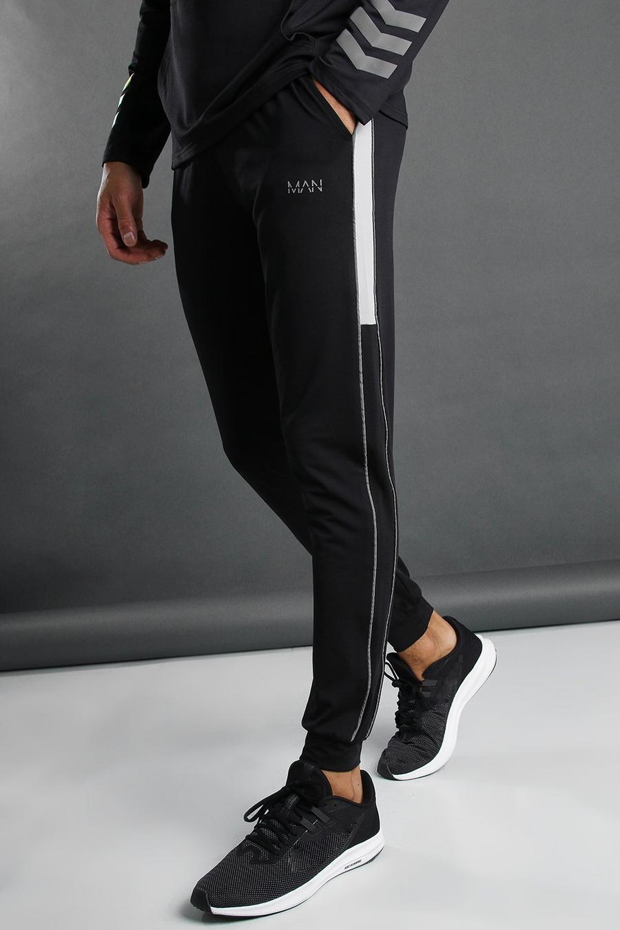 MAN Tapered Joggers With Panel and Piping image number 1
