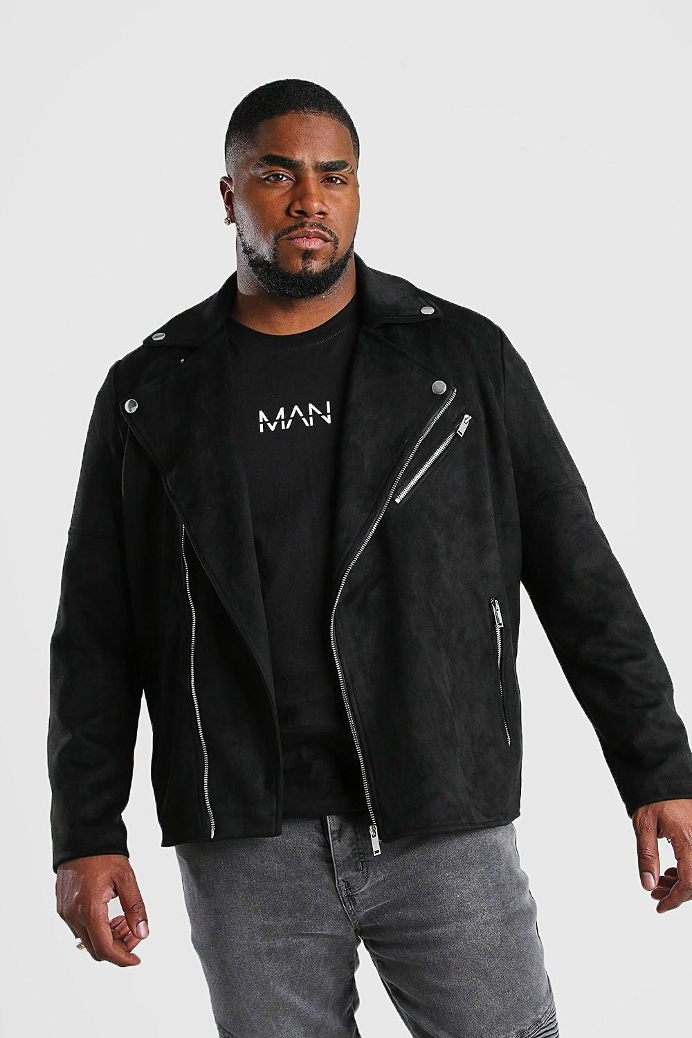 plus size black suede biker jacket