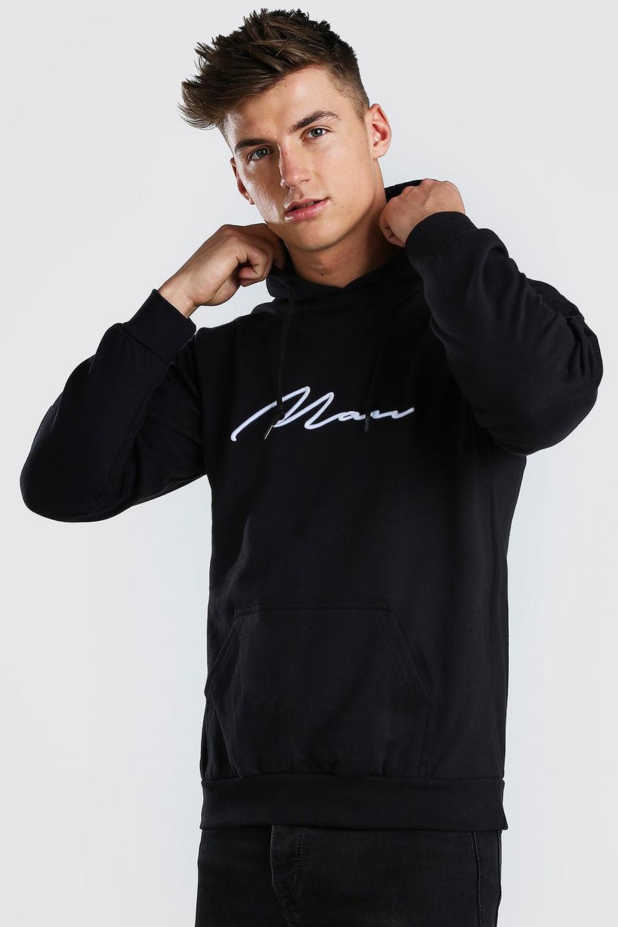 3D MAN Signature Embroidered Hoodie image number 1