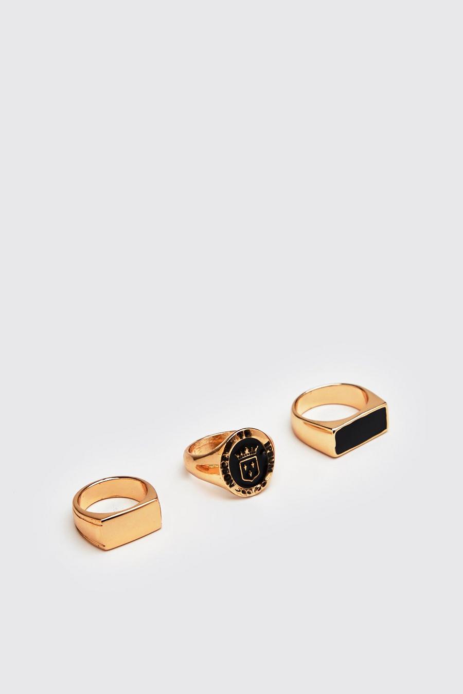 3 Pack Signet Rings image number 1