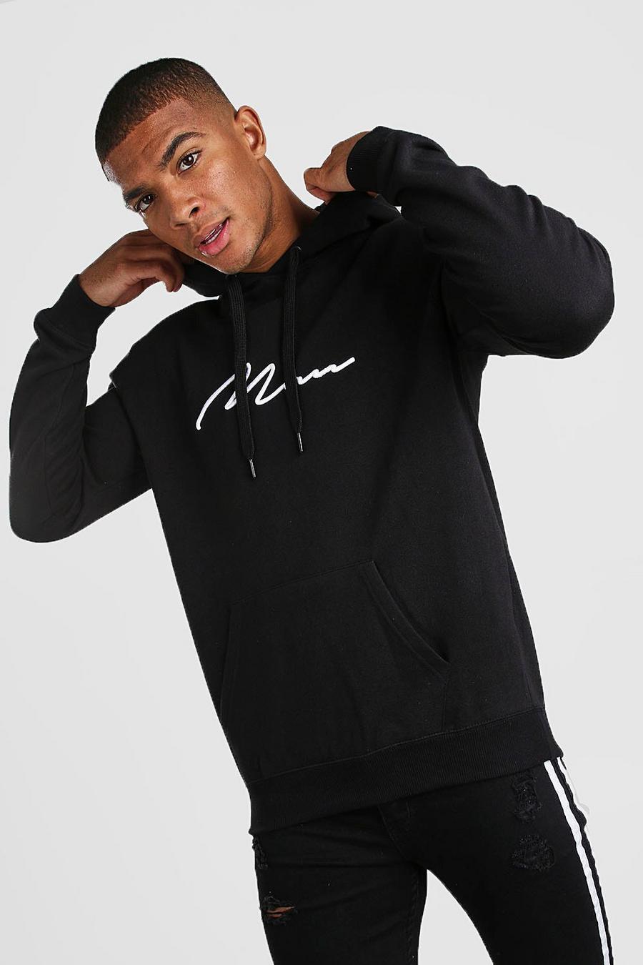 3D MAN Signature Embroidered Hoodie image number 1