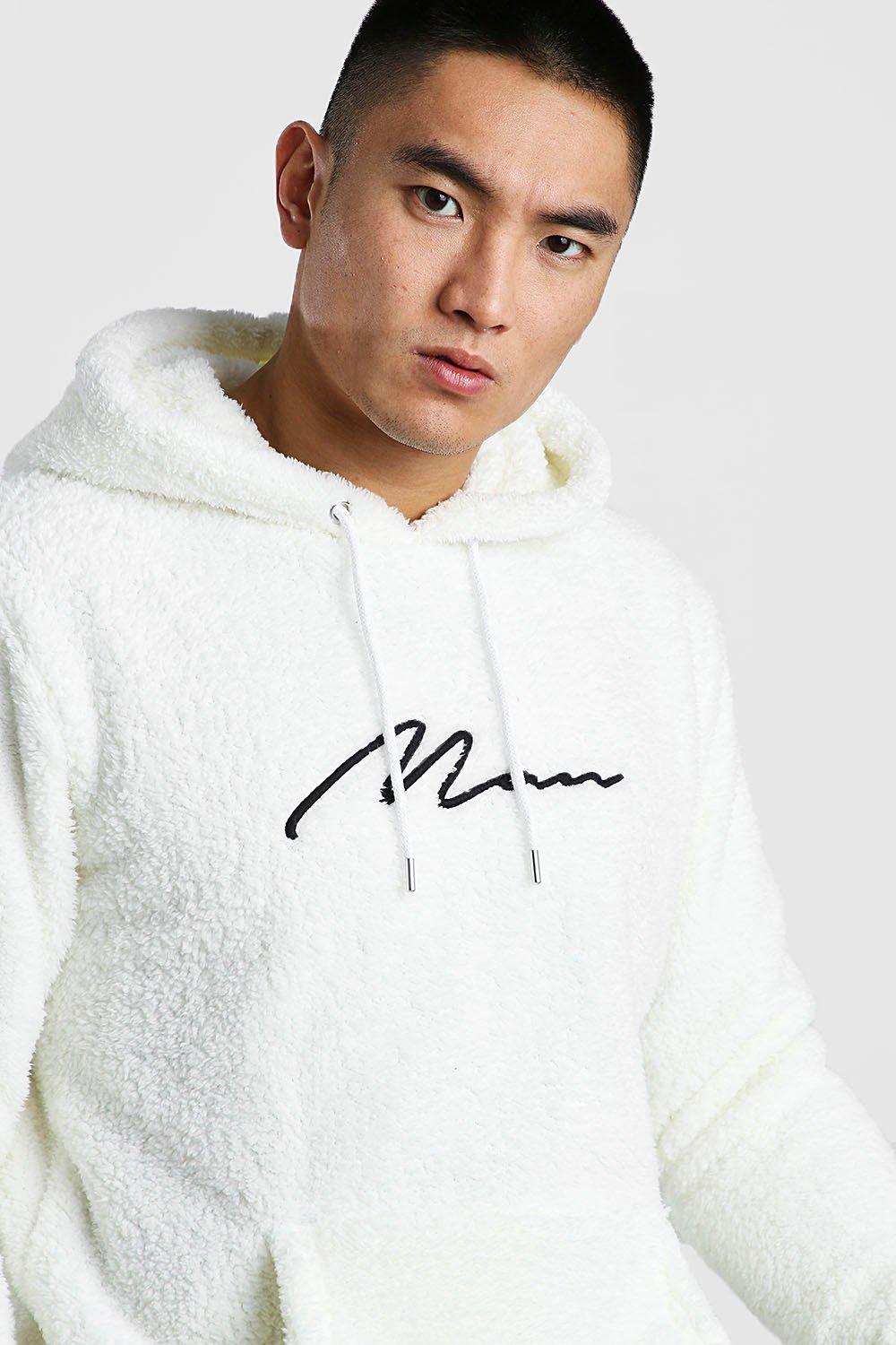 MAN Signature Borg Hoodie zum Uberziehen boohoo DE