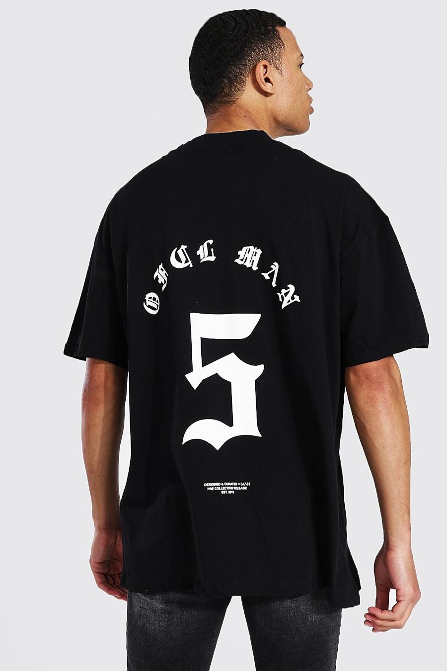 Tall - T-shirt oversize ras du cou, Black image number 1