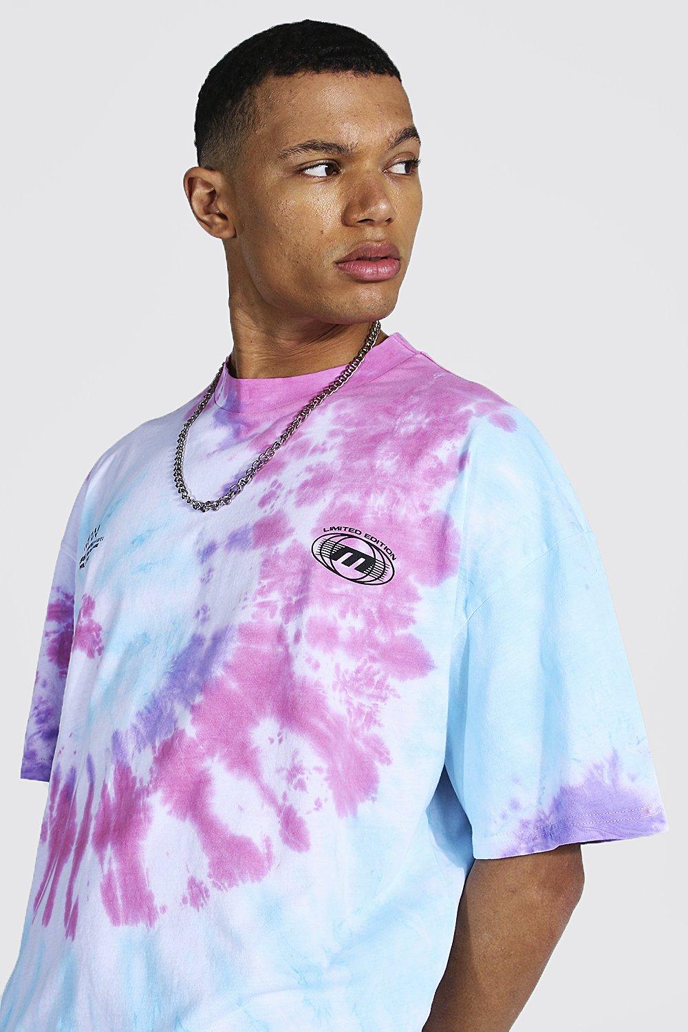 Tall Oversized Extended Neck Tie Dye T-shirt | boohoo USA Tall Oversized Extended Neck Tie Dye T-shirt | boohoo USA