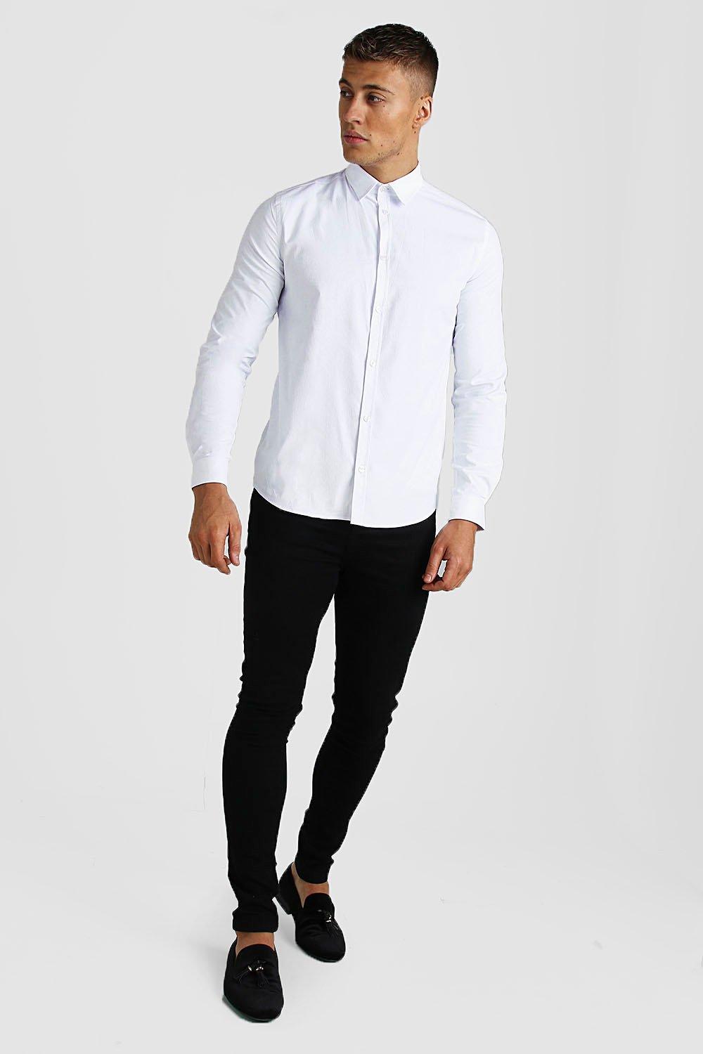 muscle fit formal shirts