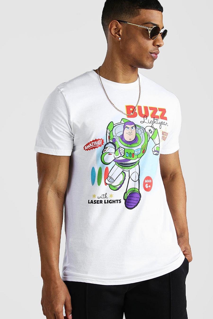 White Toy Story Buzz Lightyear Licensed T-Shirt image number 1