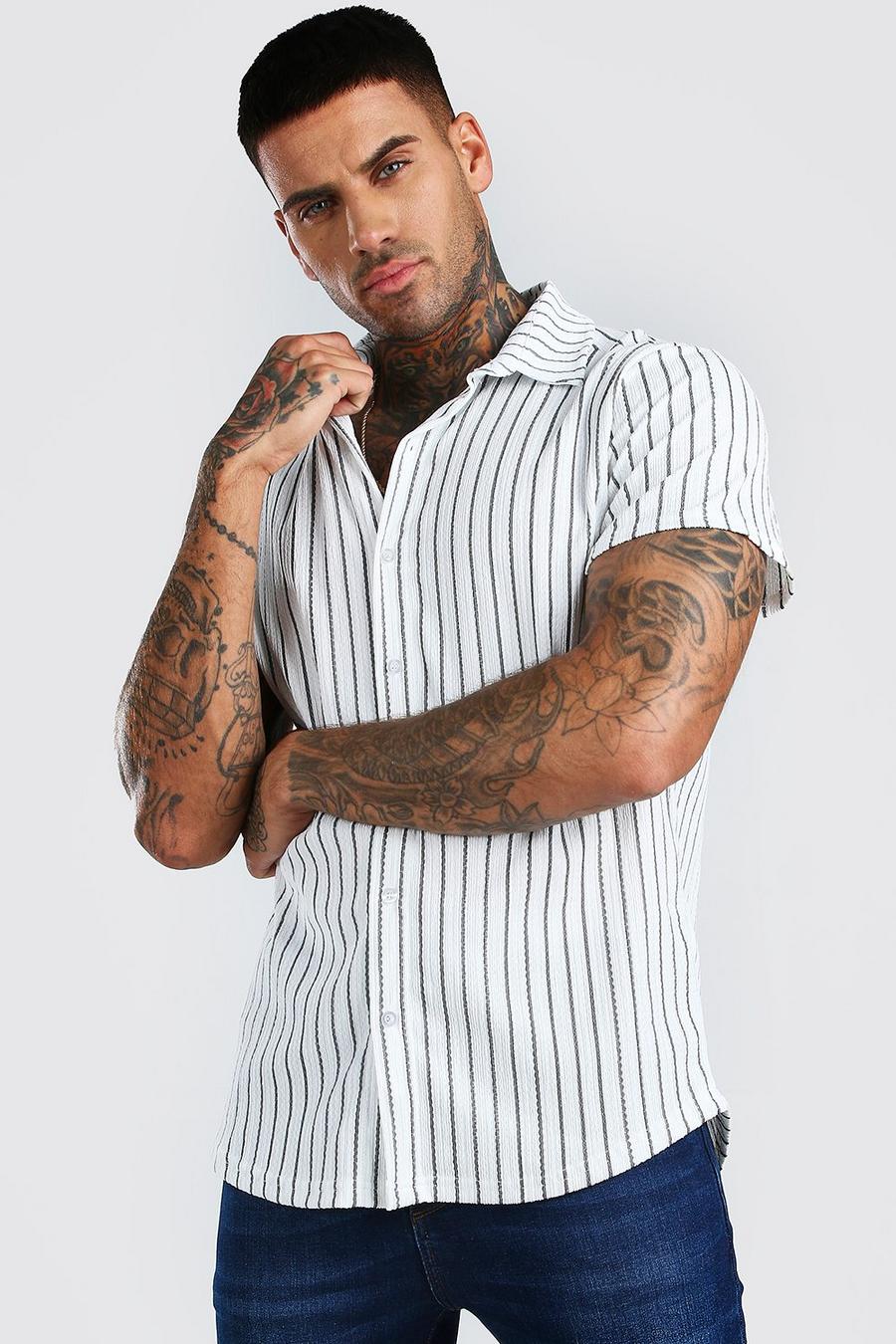 Short Sleeve Seersucker Stripe Shirt image number 1
