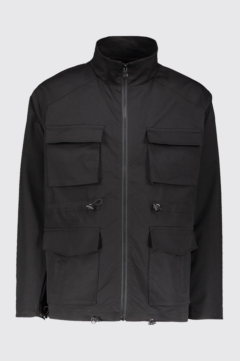 Plus size clearance black utility jacket