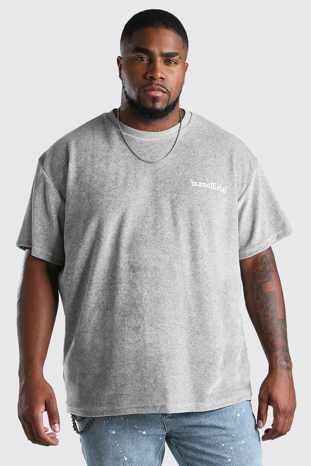 Big And Tall Loose Fit T Shirt Aus Frottee Boohoo