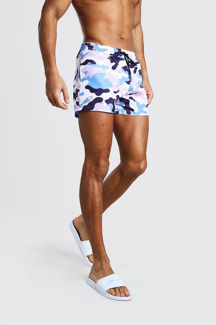 Mid Length Swim Short In Camo With Toggle Waist image number 1