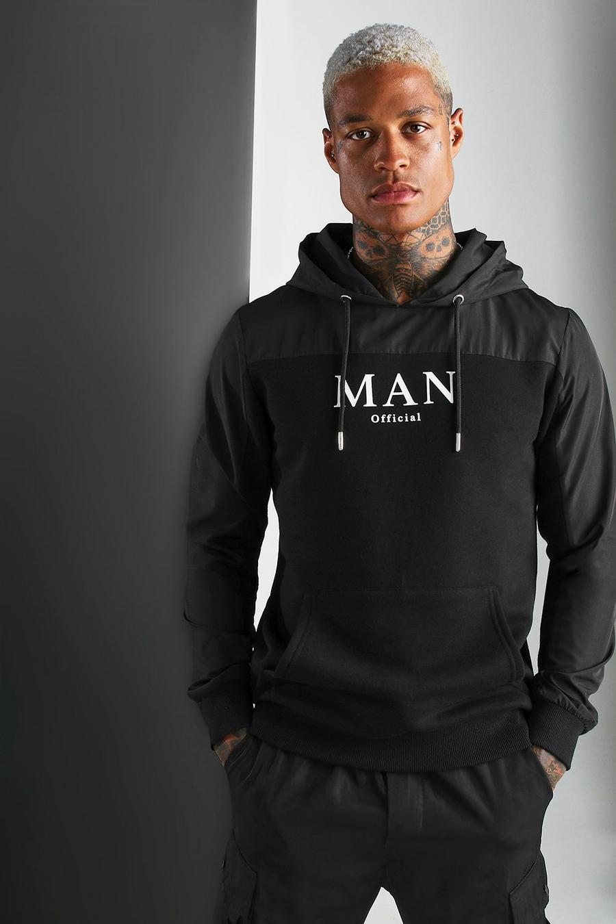 MAN Roman OTH Hoodie With Nylon Panels image number 1