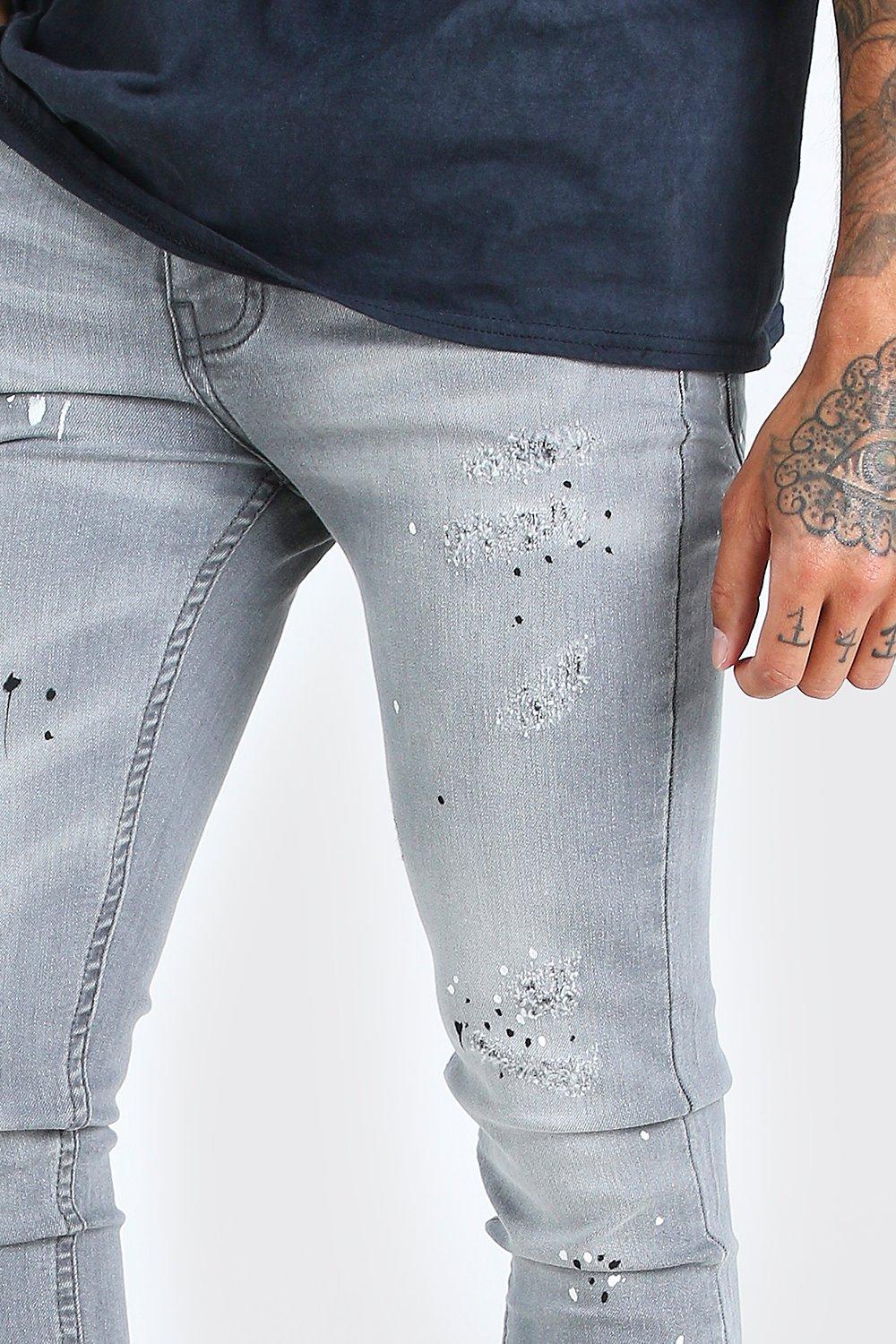 grey jeans paint