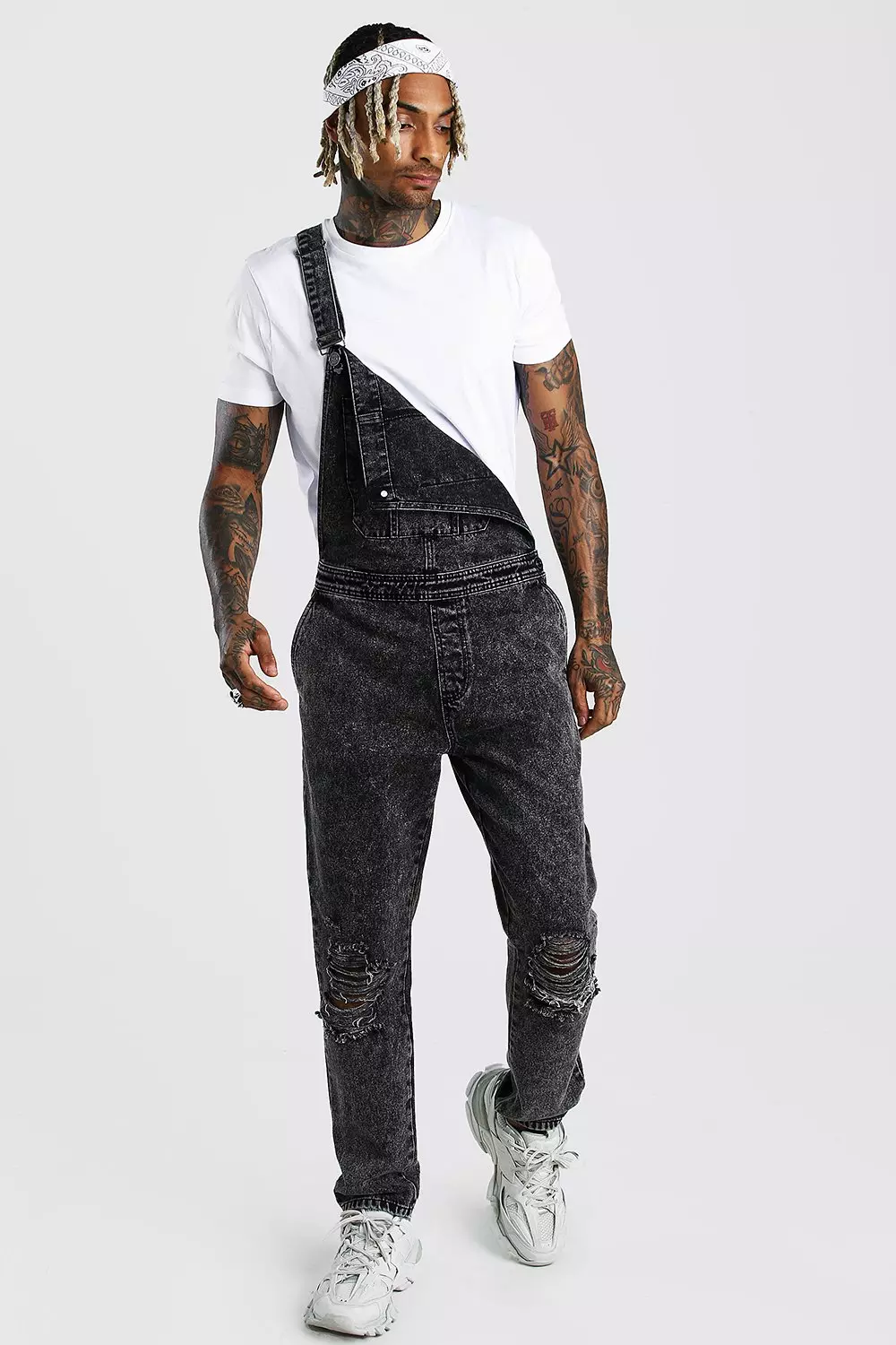 Acid wash hot sale dungarees