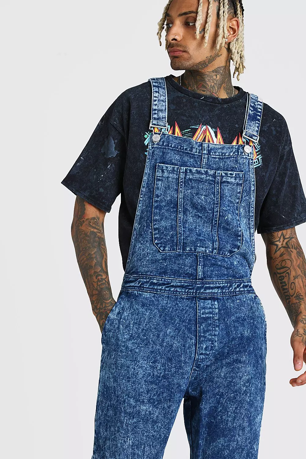 Acid wash sale overalls