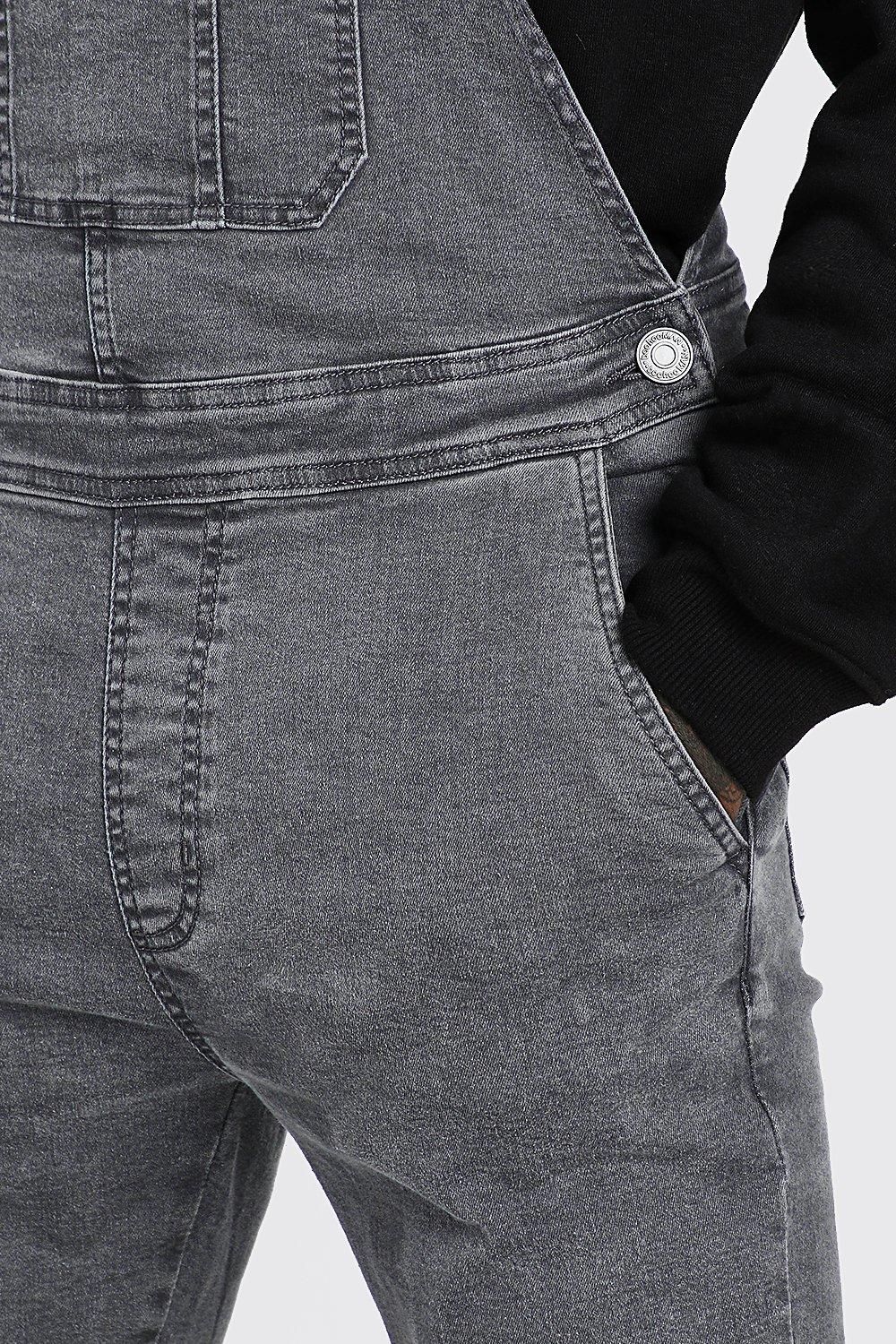 Skinny Stretch Long Denim Overalls | boohoo USA Skinny Stretch Long Denim Overalls | boohoo USA