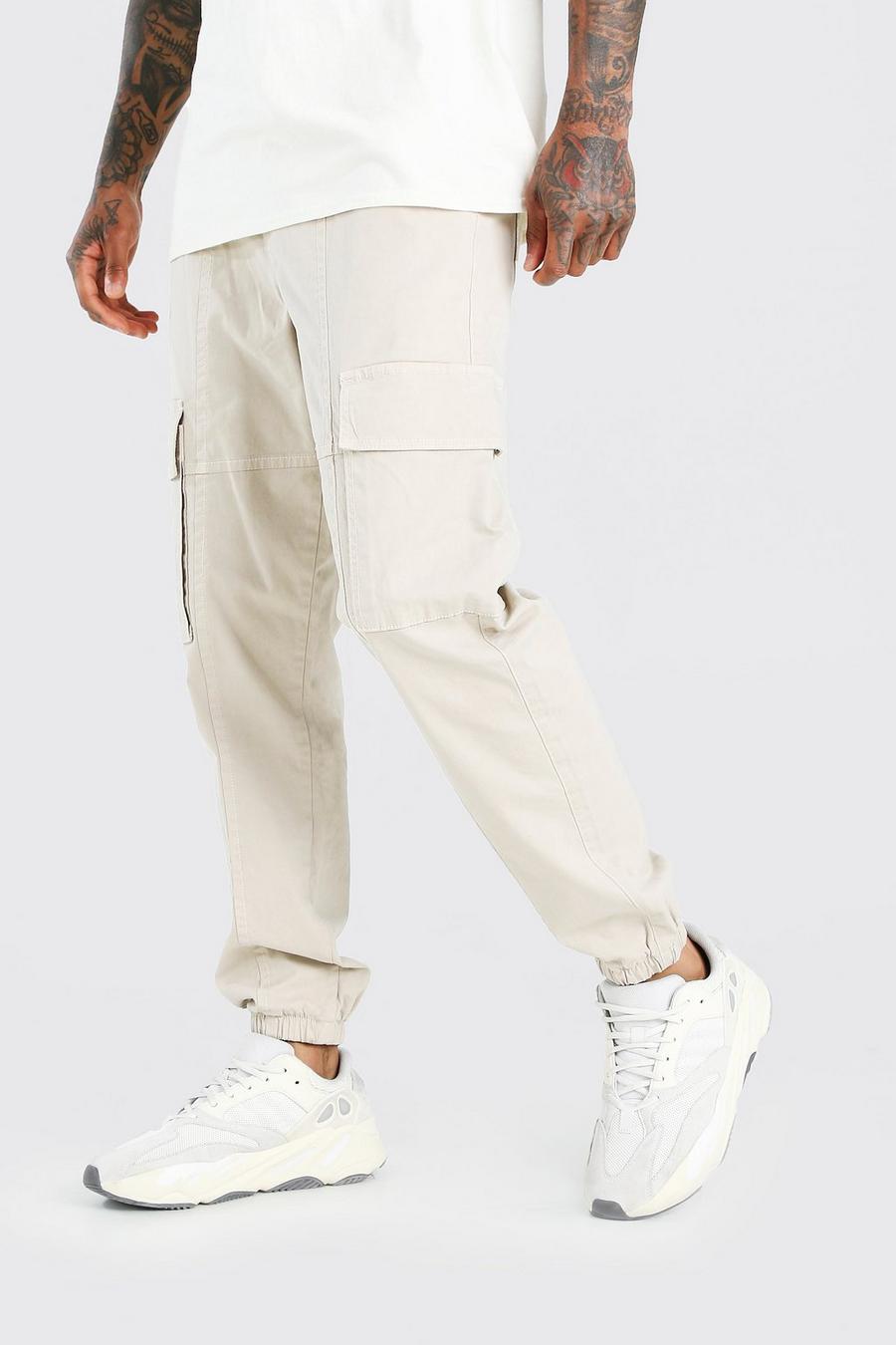 Belted Loose Fit Cargo Trousers image number 1