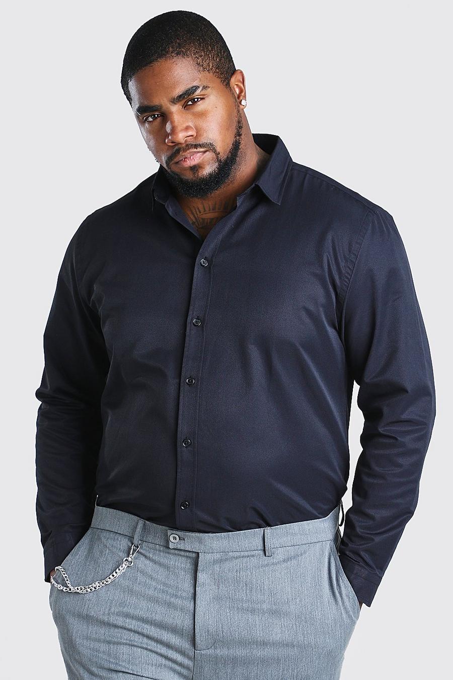 Camiseta de manga larga con ajuste estándar Big and Tall, Negro image number 1