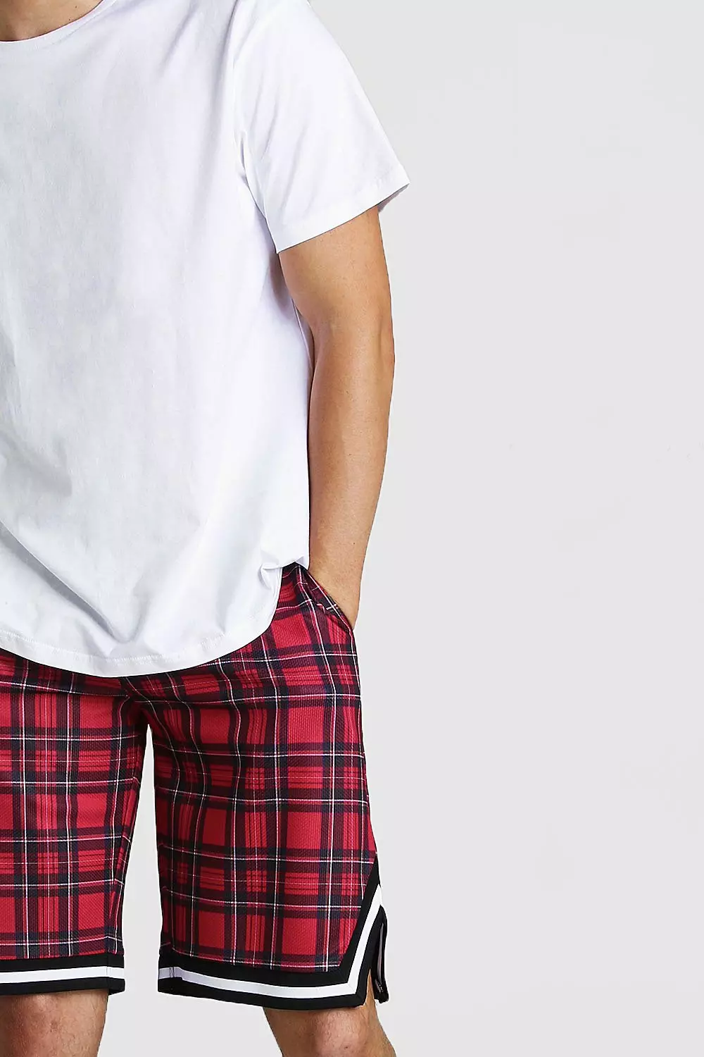 Plaid cheap basketball shorts