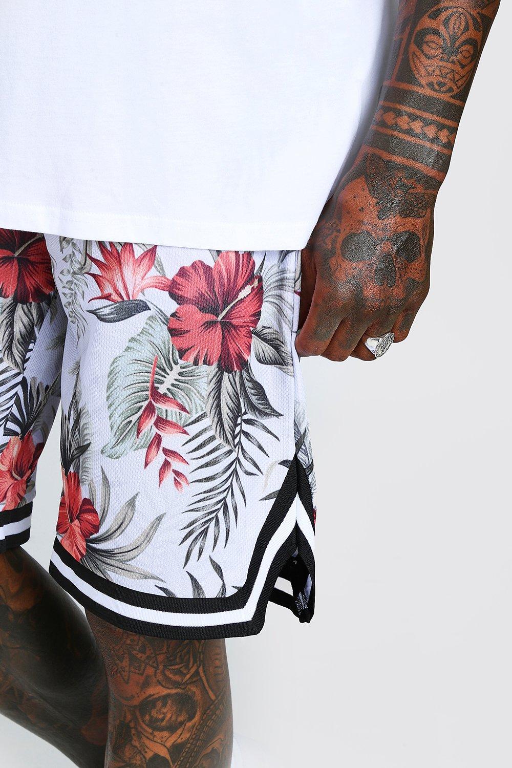 hibiscus basketball shorts