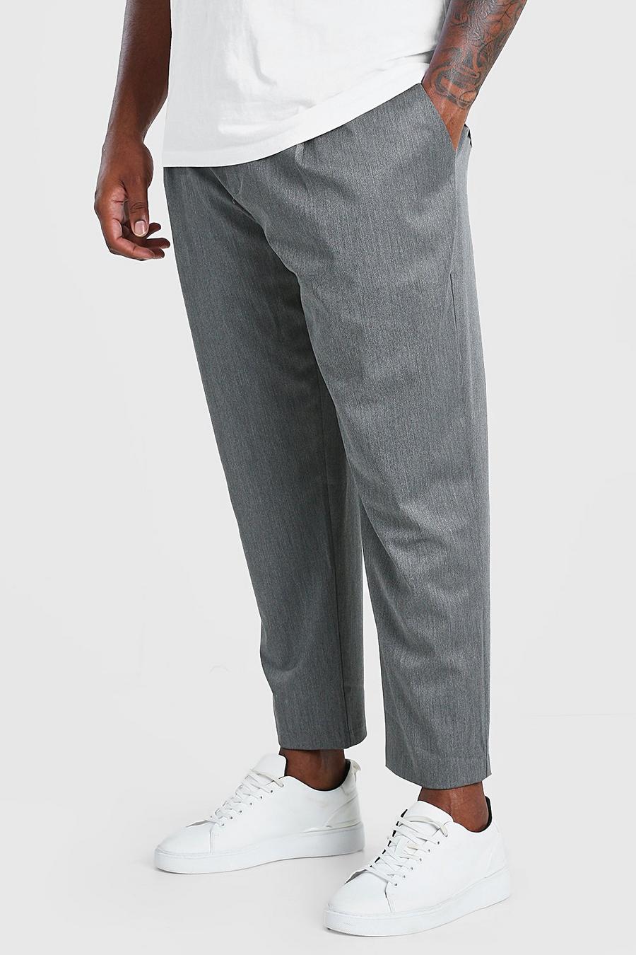Pantalones capri ajustados Big And Tall, Gris marengo image number 1