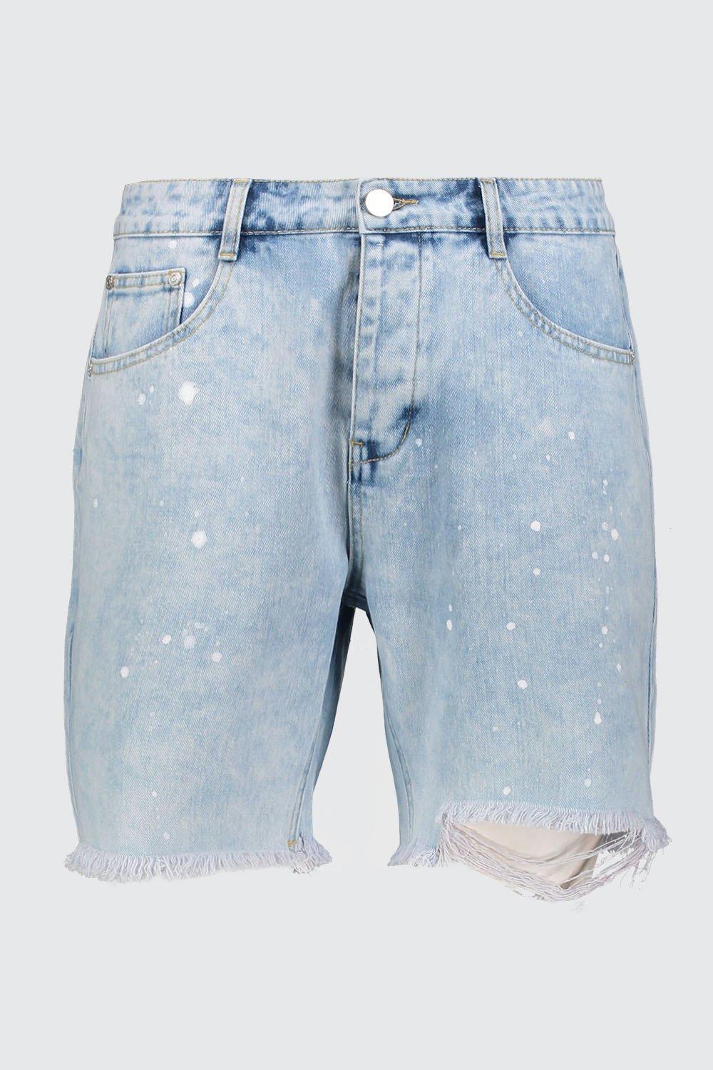acid wash jean shorts