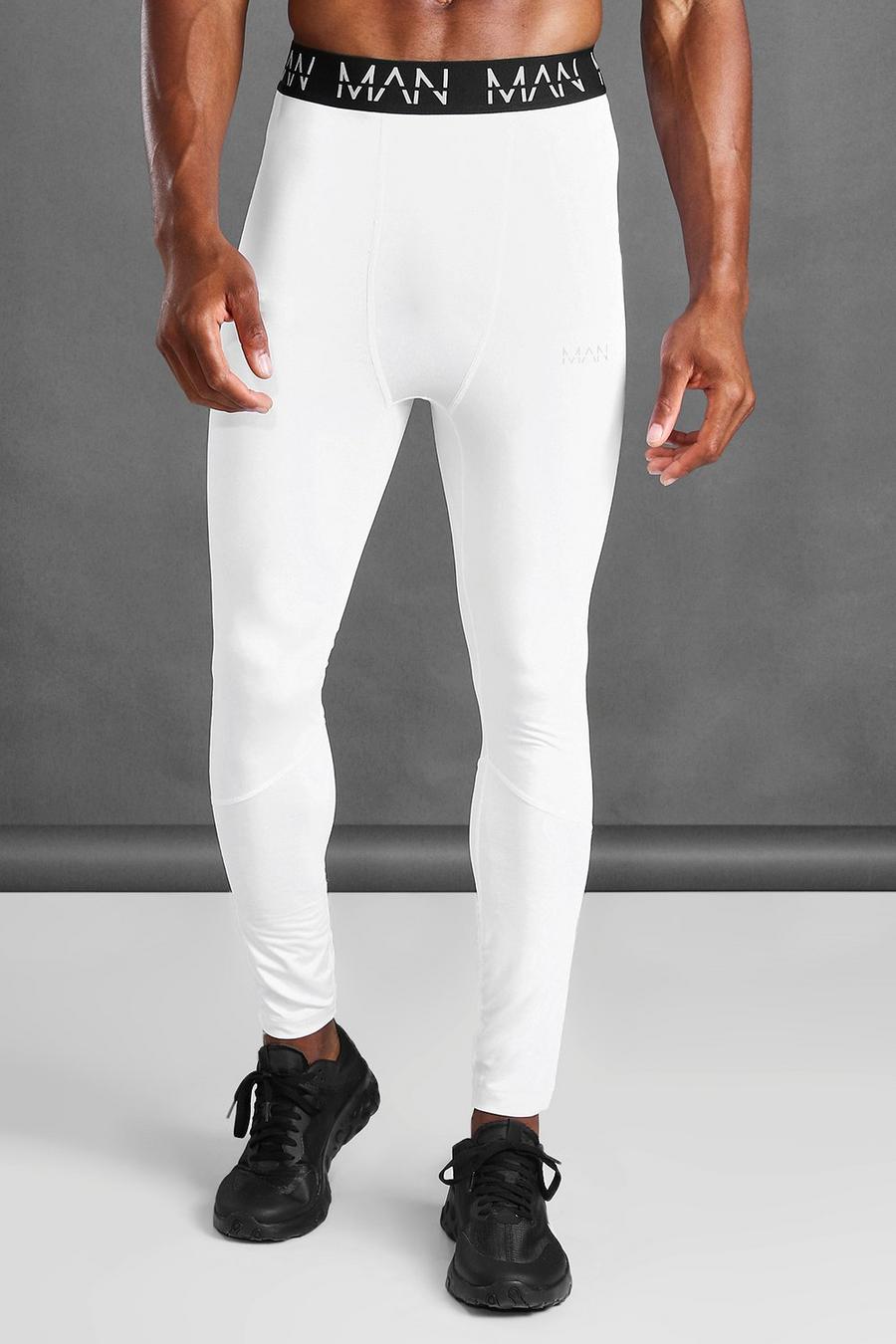 White MAN Active Compression Tights image number 1