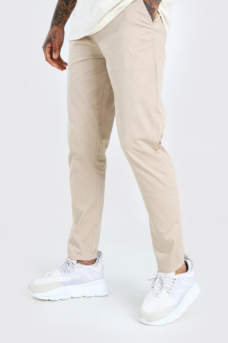 Sand beige Tapered Fit Chino Trouser image number 1
