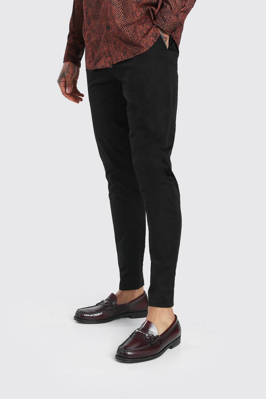 Skinny Fit Pleat Front Chino Trousers image number 1