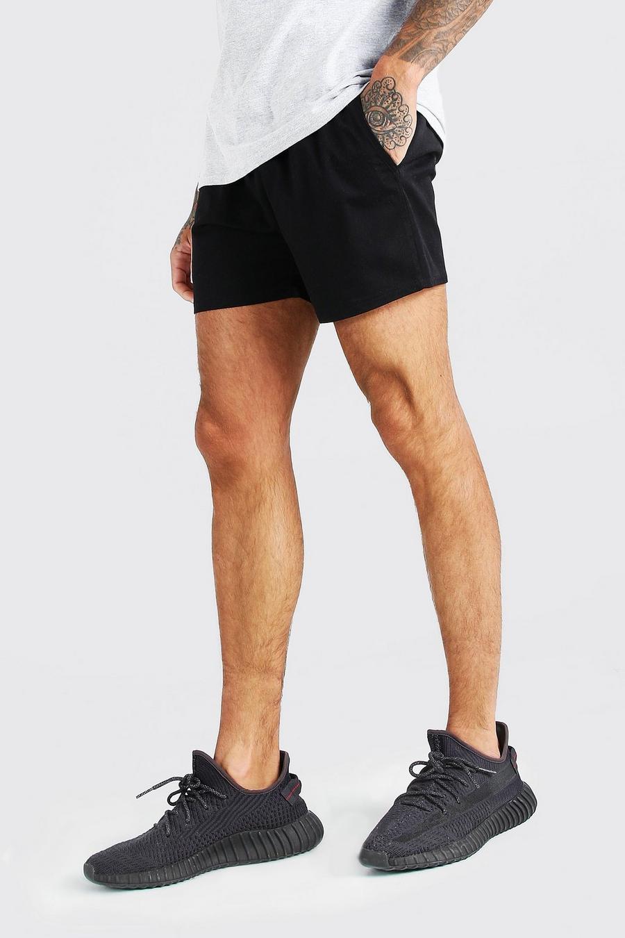 Pantalones cortos chinos con cintura elástica, Negro image number 1
