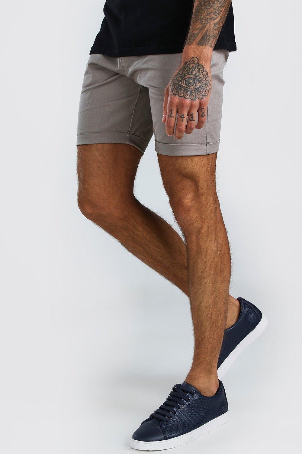 skinny chino shorts