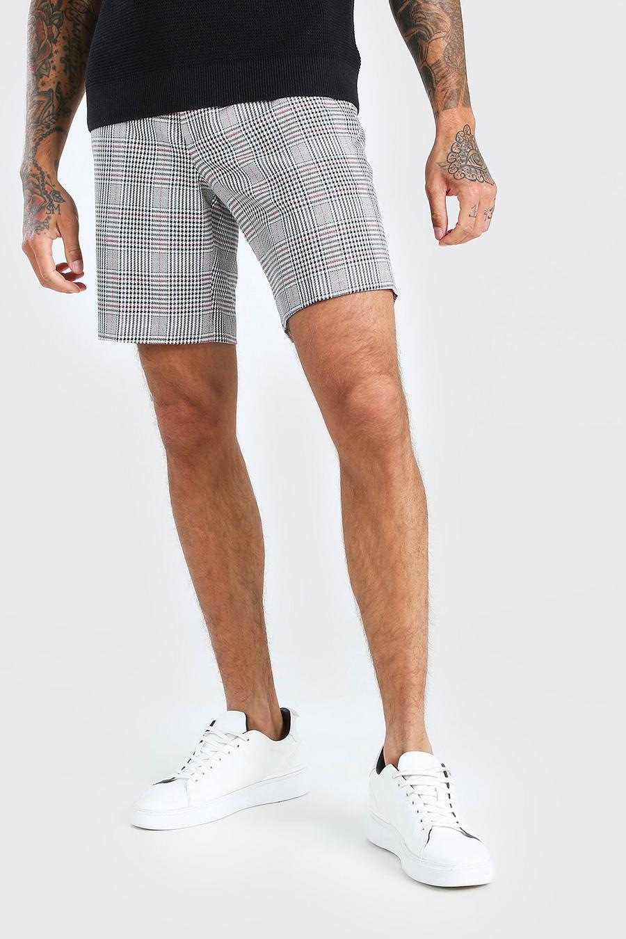 Skinny Dogtooth Check Shorts image number 1