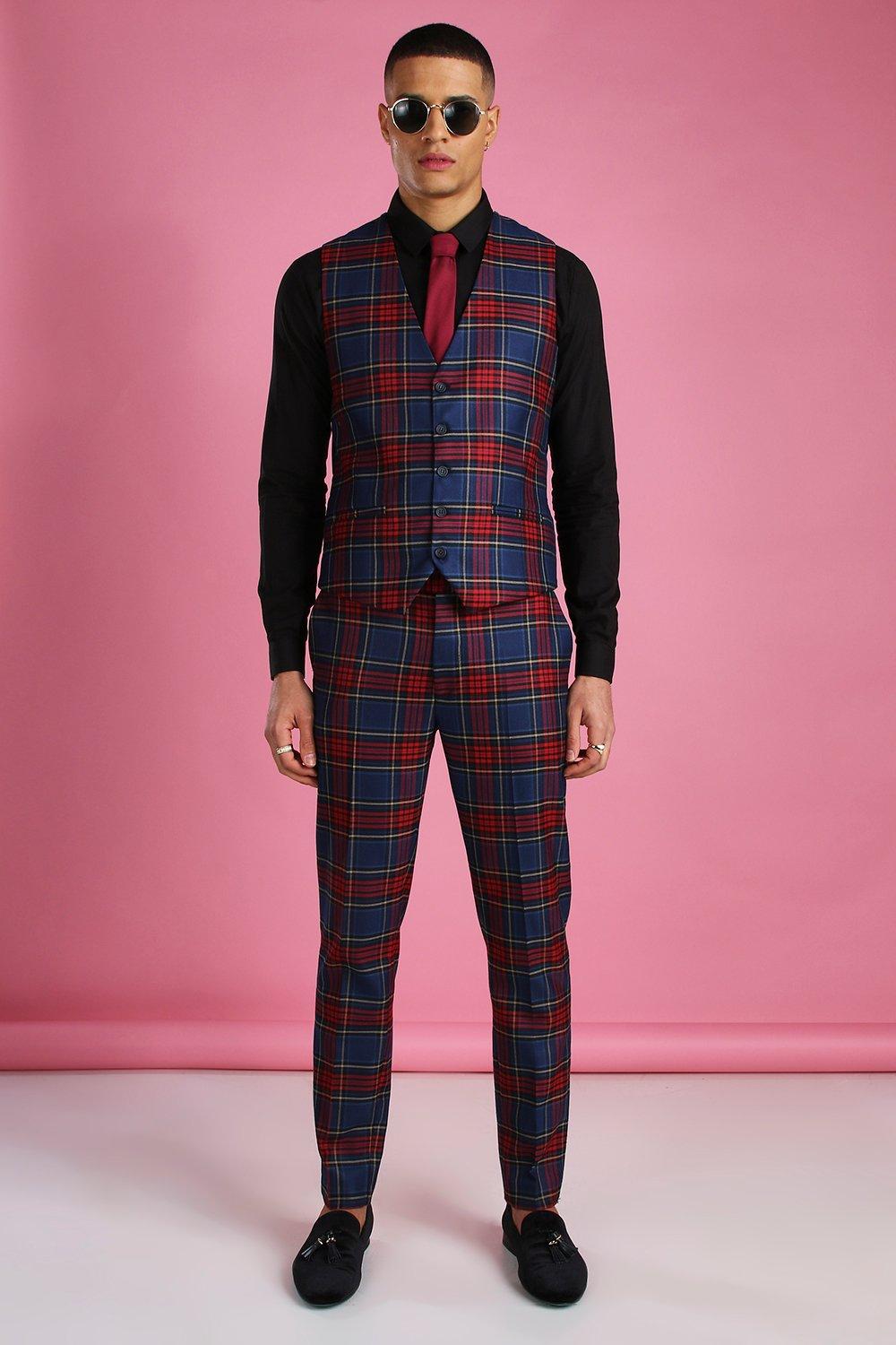 Gilet tartan homme hot sale