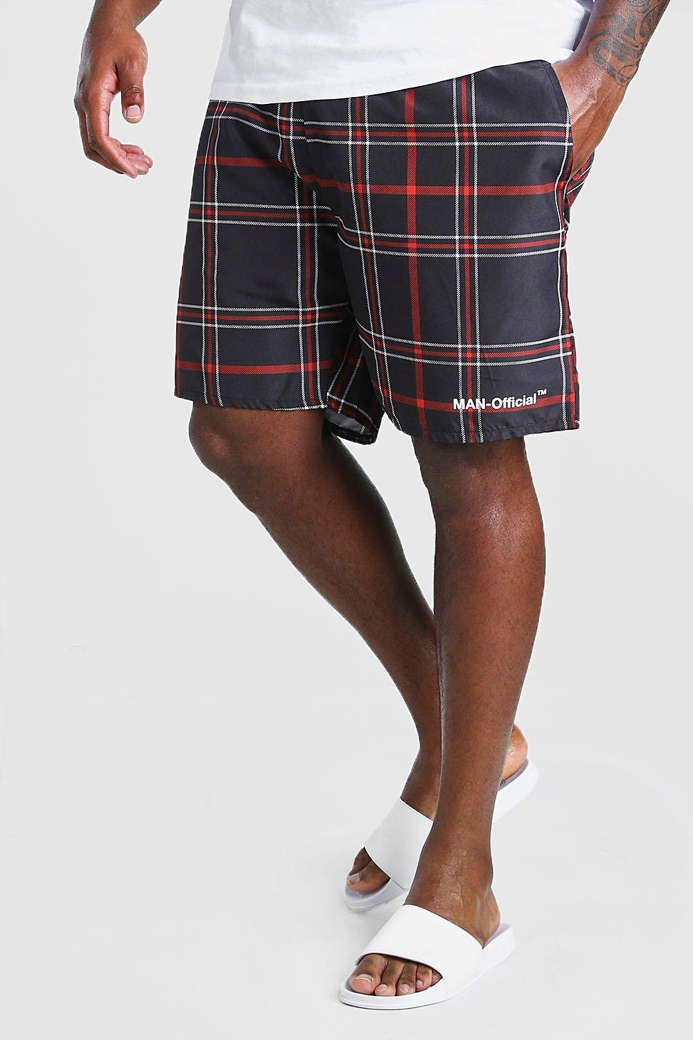 tartan swim shorts