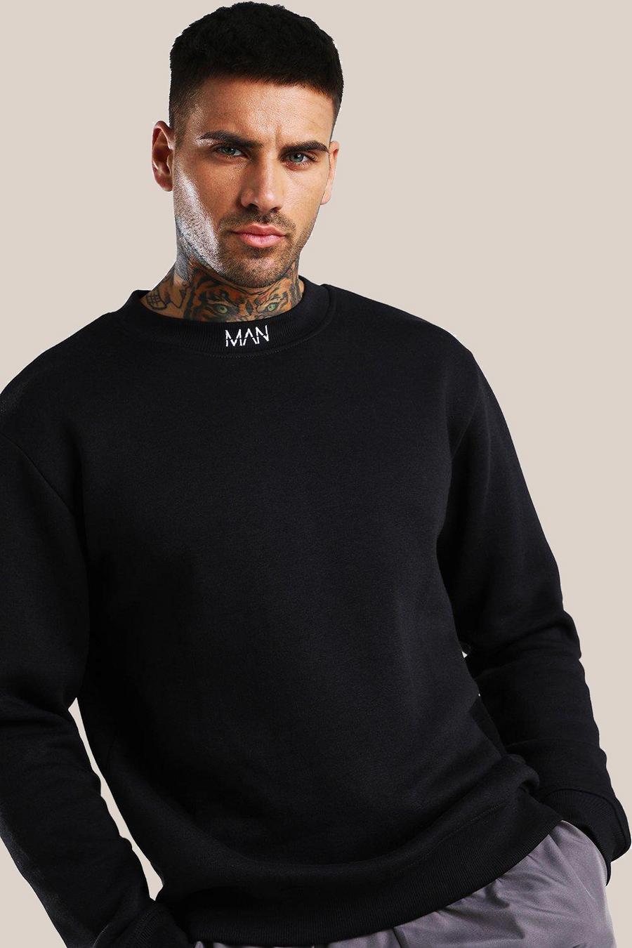 Original MAN Extended Neck Embroidered Sweatshirt image number 1