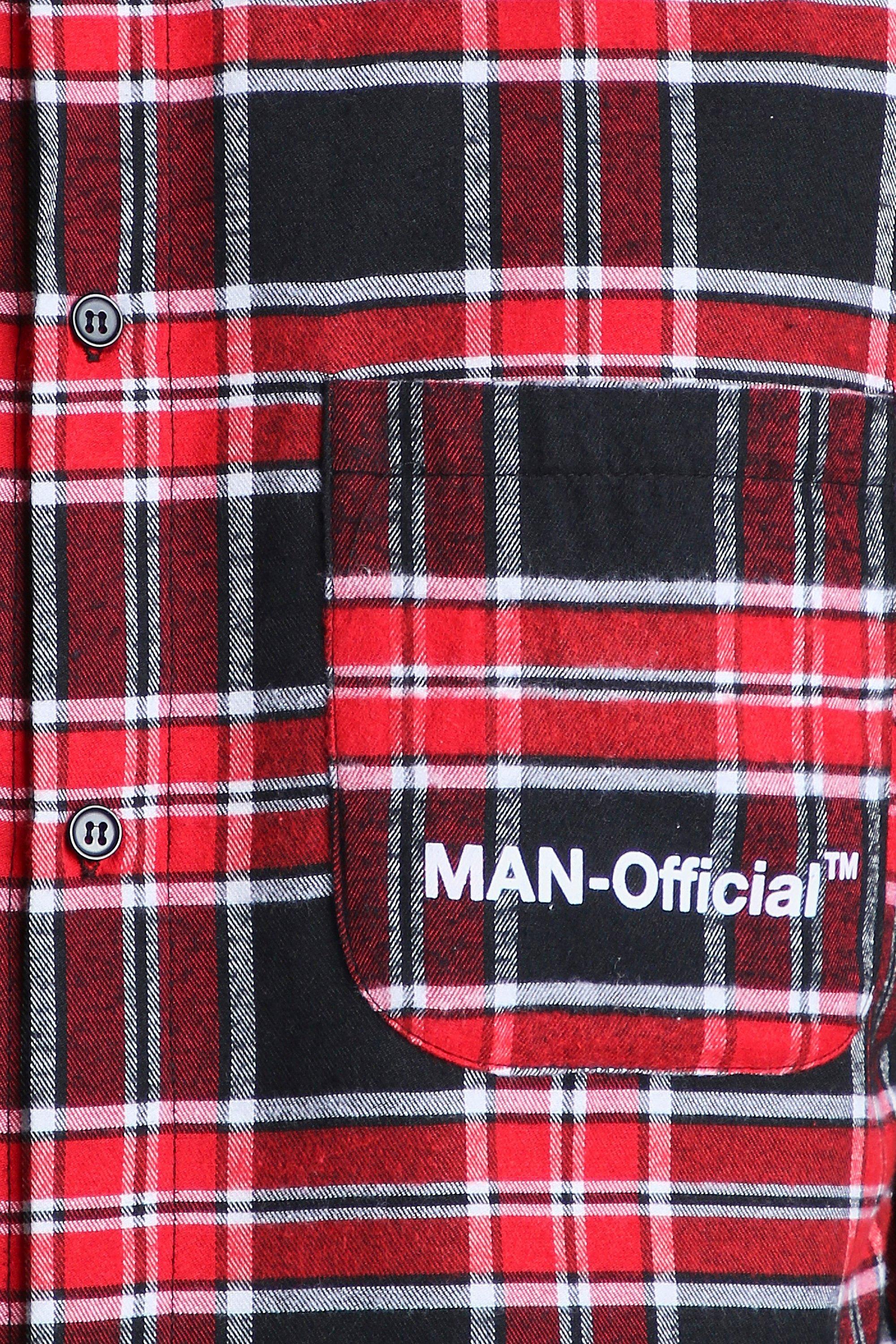 Man Official Sleeveless Flannel Shirt