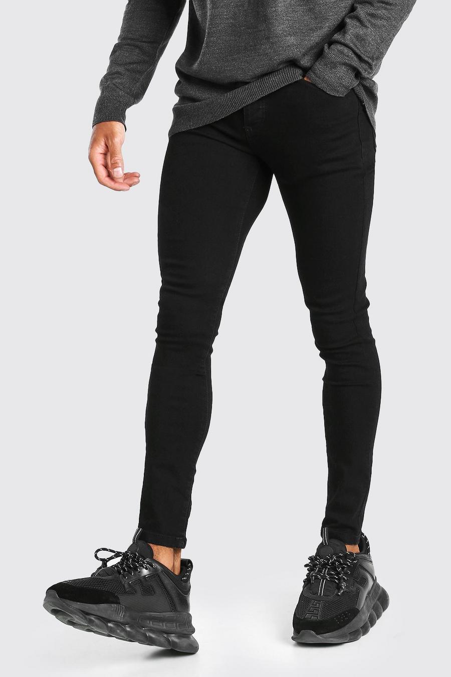 שחור negro סופר סקיני ג'ינס image number 1