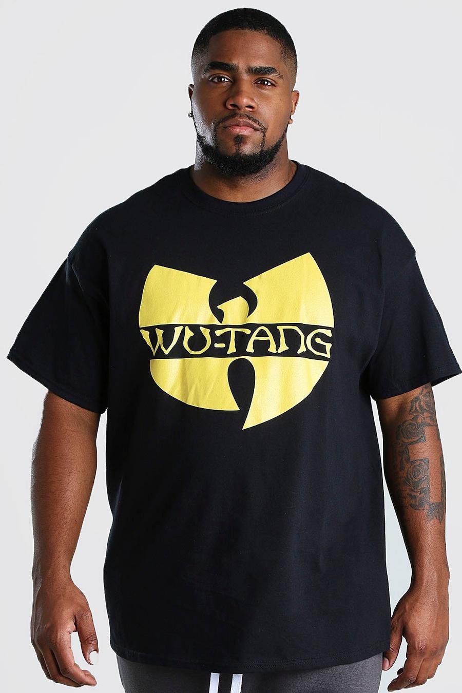 שחור טישרט עם הדפס Wu-Tang Clan לגברים גדולים וגבוהים image number 1