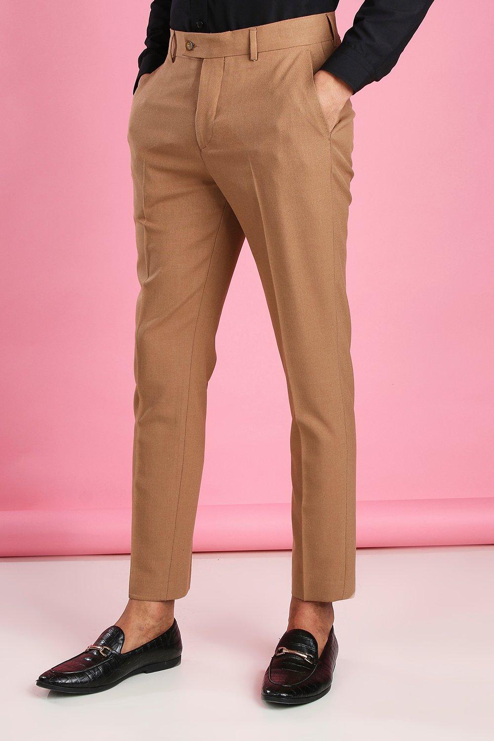 camel suit trousers