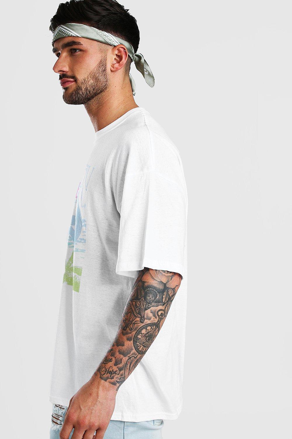 Oversized Surf Graphic Printed T Shirt