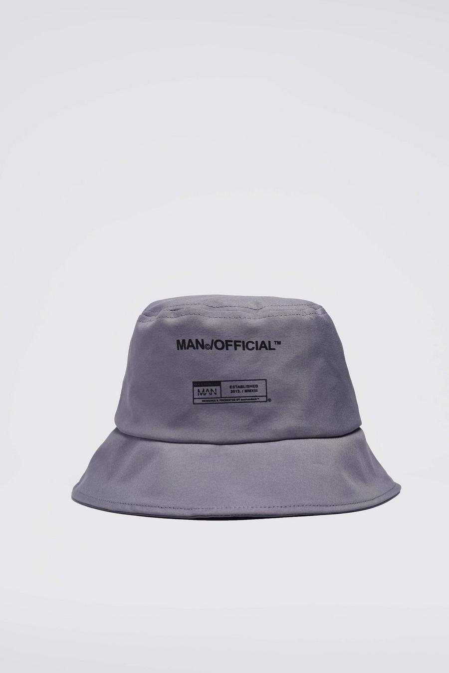 Grey grå MAN Official Bucket Hat image number 1