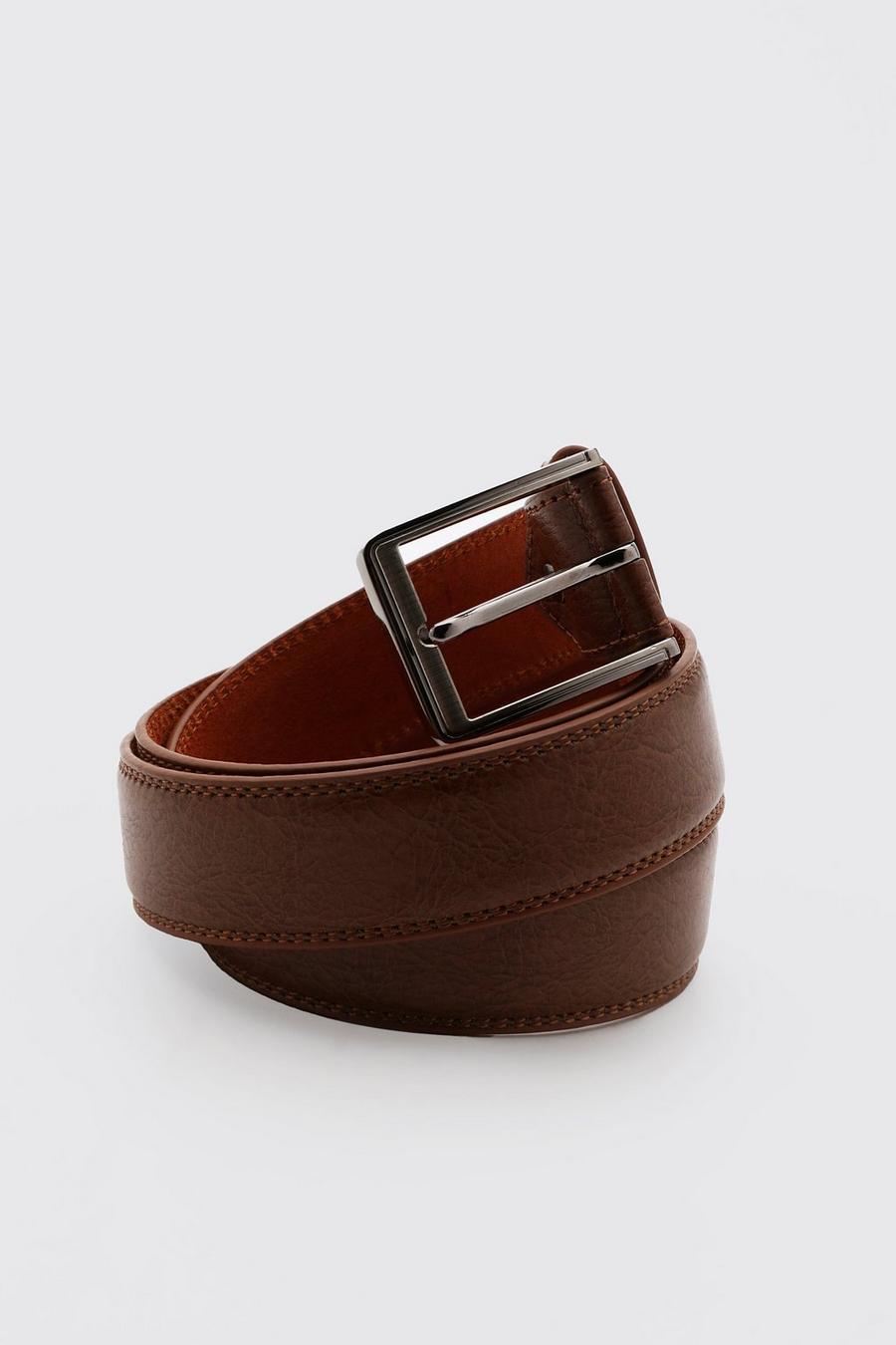 Brown Split Leather Belt image number 1